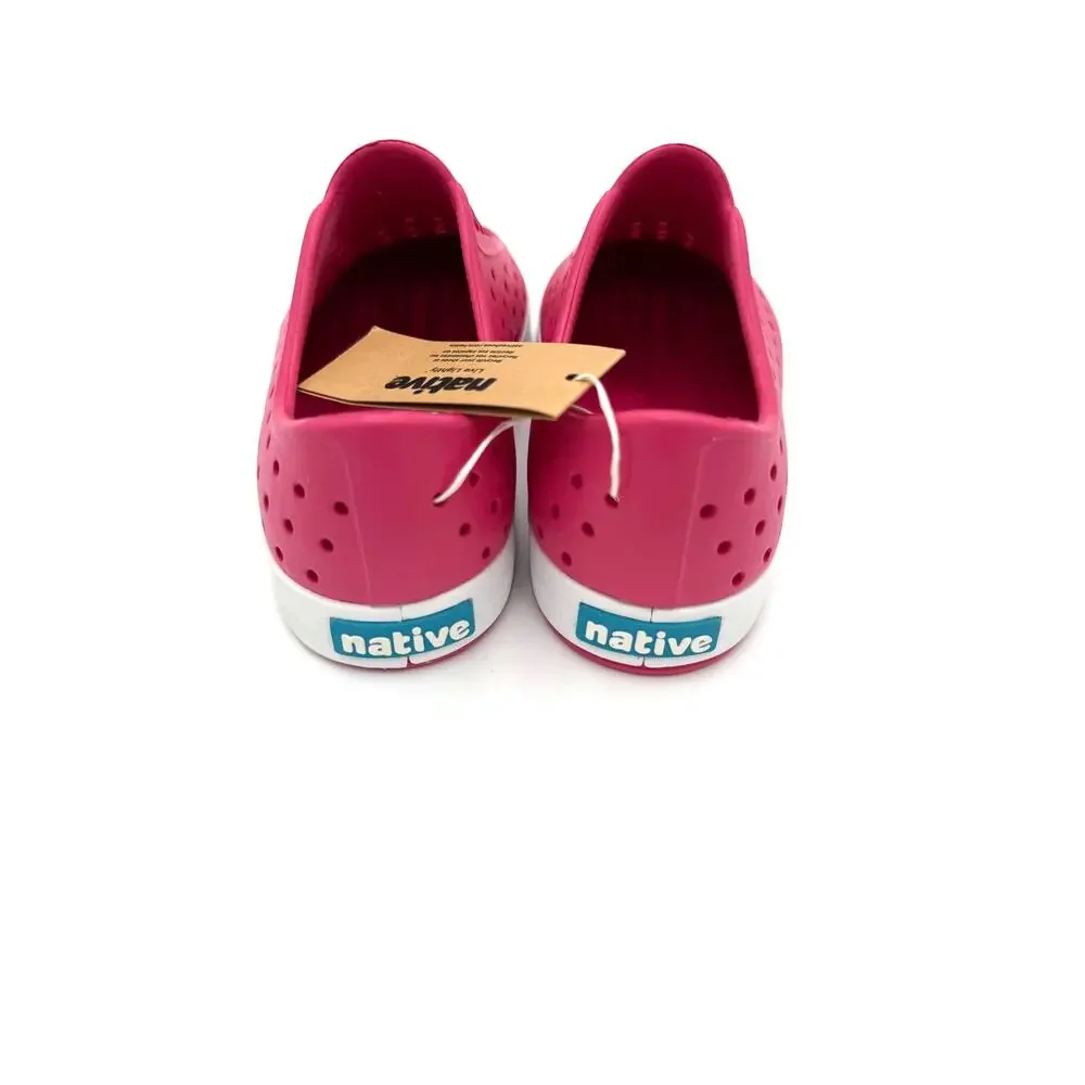 NEW! Native Jefferson Child Shoes - Hollywood Pink/Shell White - c12